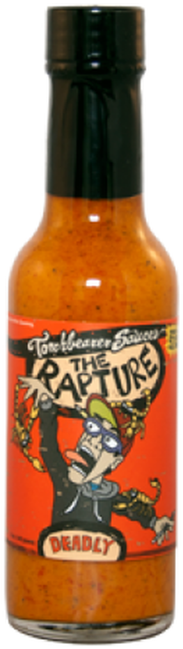 Spicy Rapture Hot Sauce Bottle PNG image