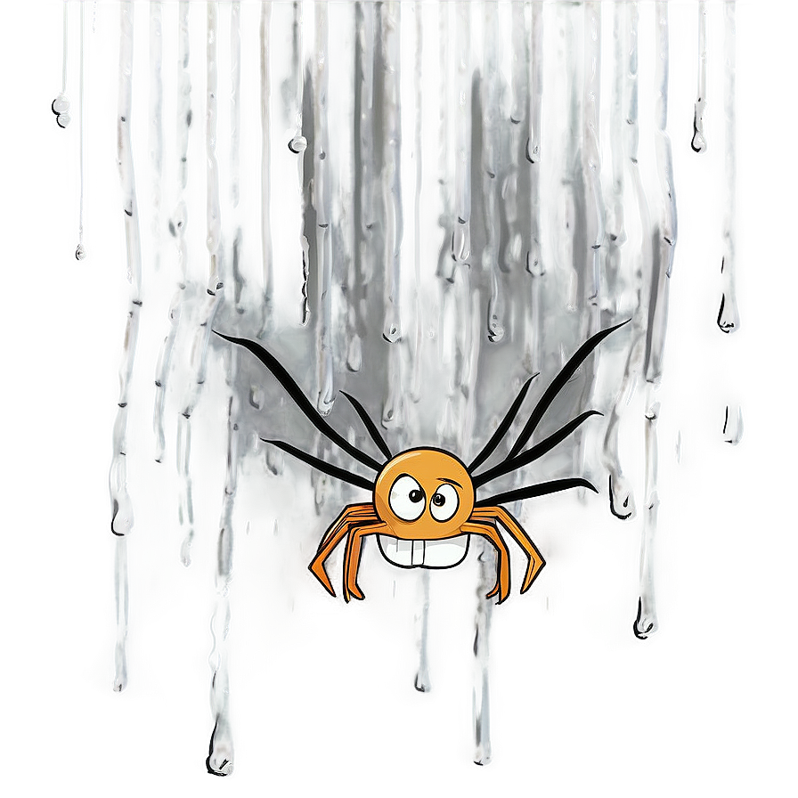 Spider Cartoon In Rain Png 06272024 PNG image