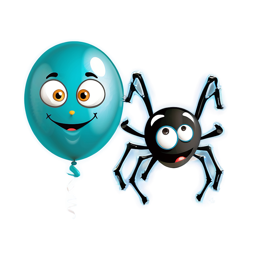 Spider Cartoon With Balloon Png 06272024 PNG image