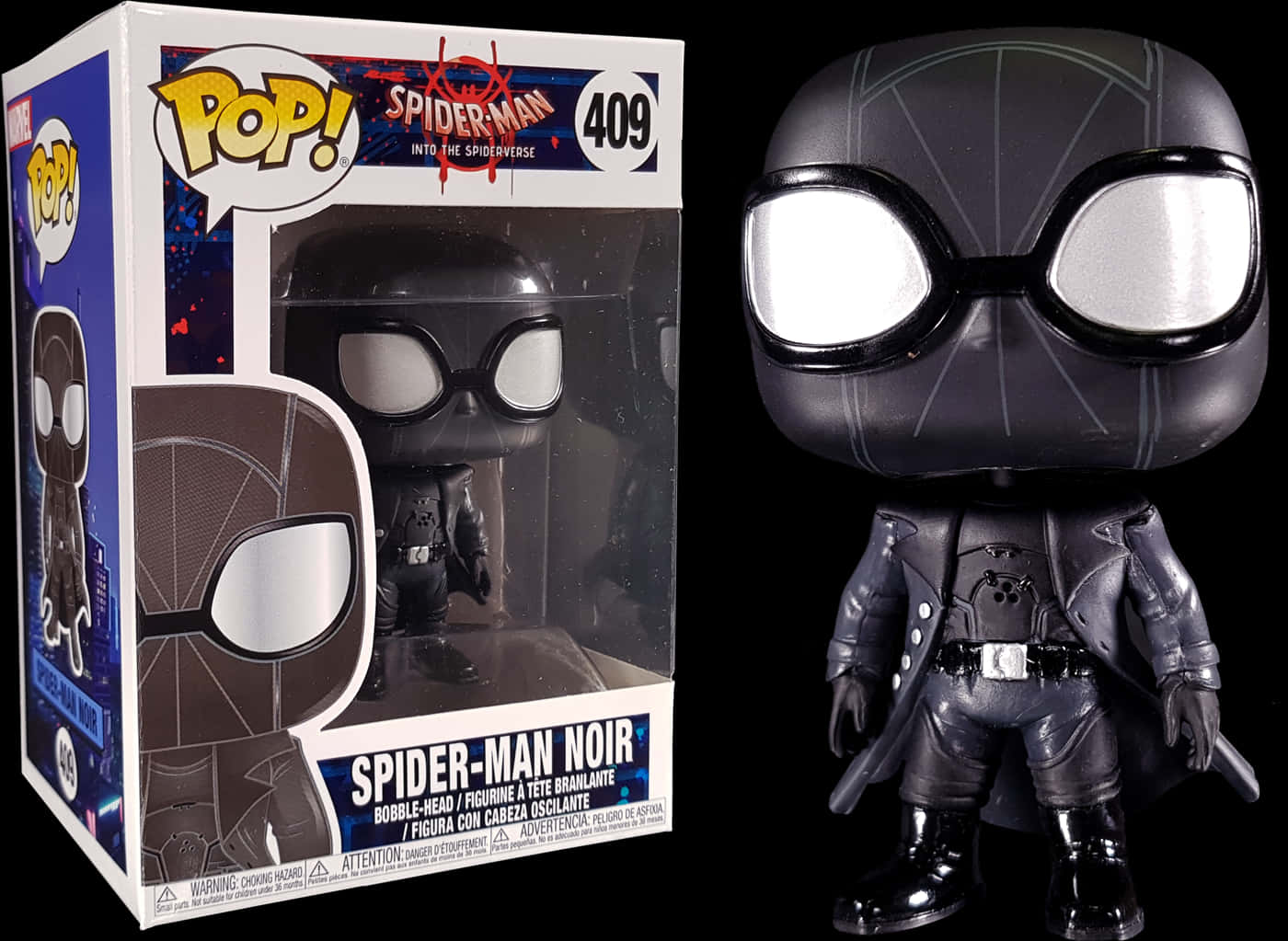 Spider Man Noir Funko Pop Figure409 PNG image