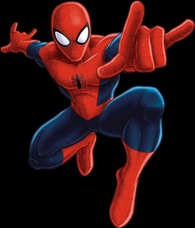 Spiderman Action Pose Clipart PNG image