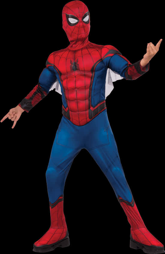Spiderman Costume Pose PNG image