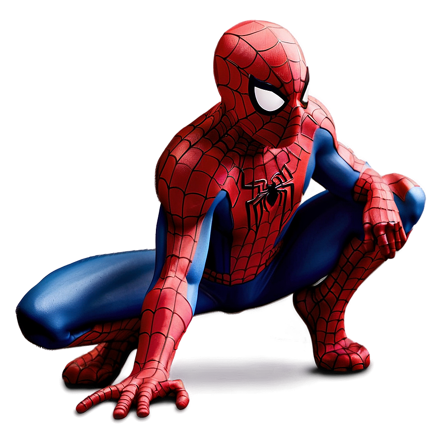 Spiderman Crouching Transparent Png Llg31 PNG image