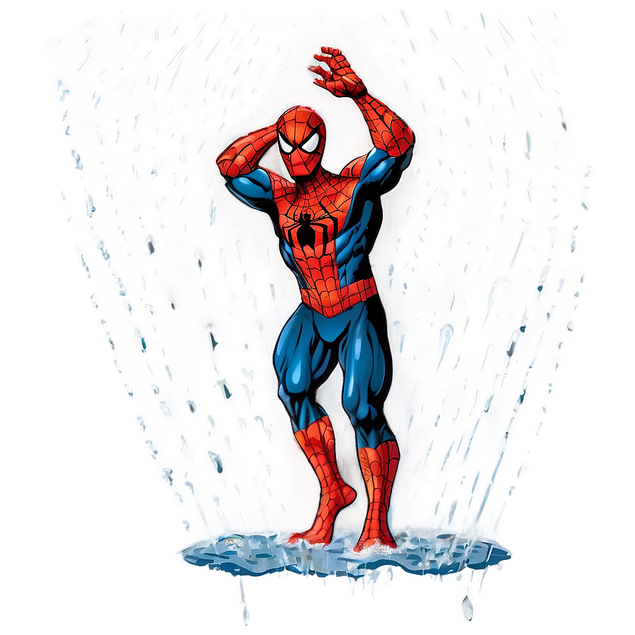 Spiderman In Rain Png 40 PNG image