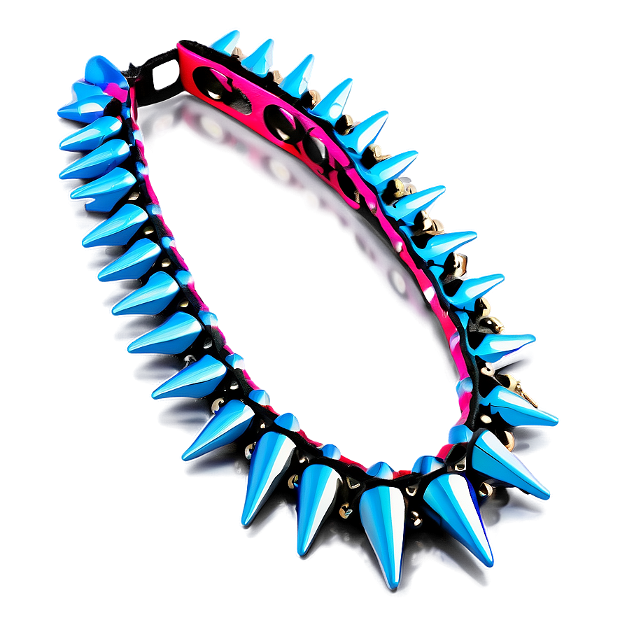 Spiked Choker In Bright Colors Png Lwj33 PNG image