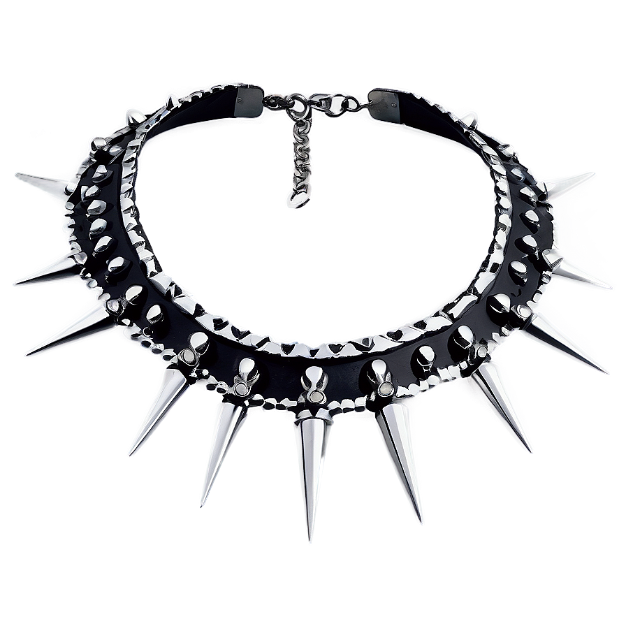 Spiked Choker With Lace Detail Png Wco79 PNG image