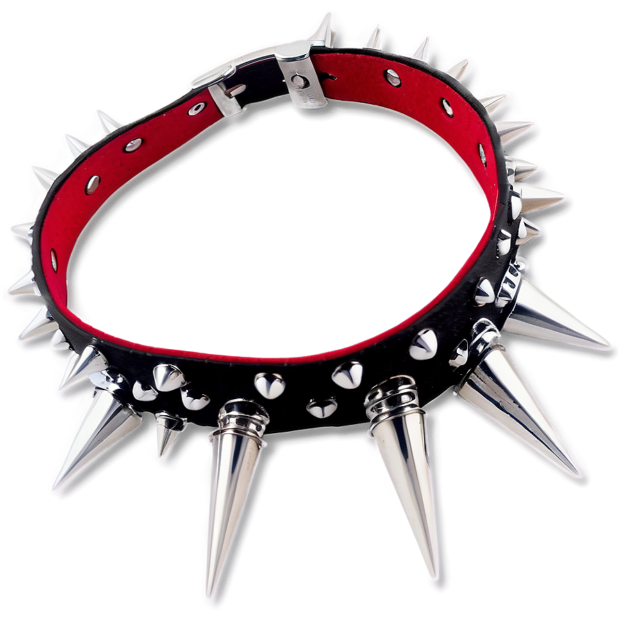 Spiked Choker With Velvet Band Png Dpb PNG image