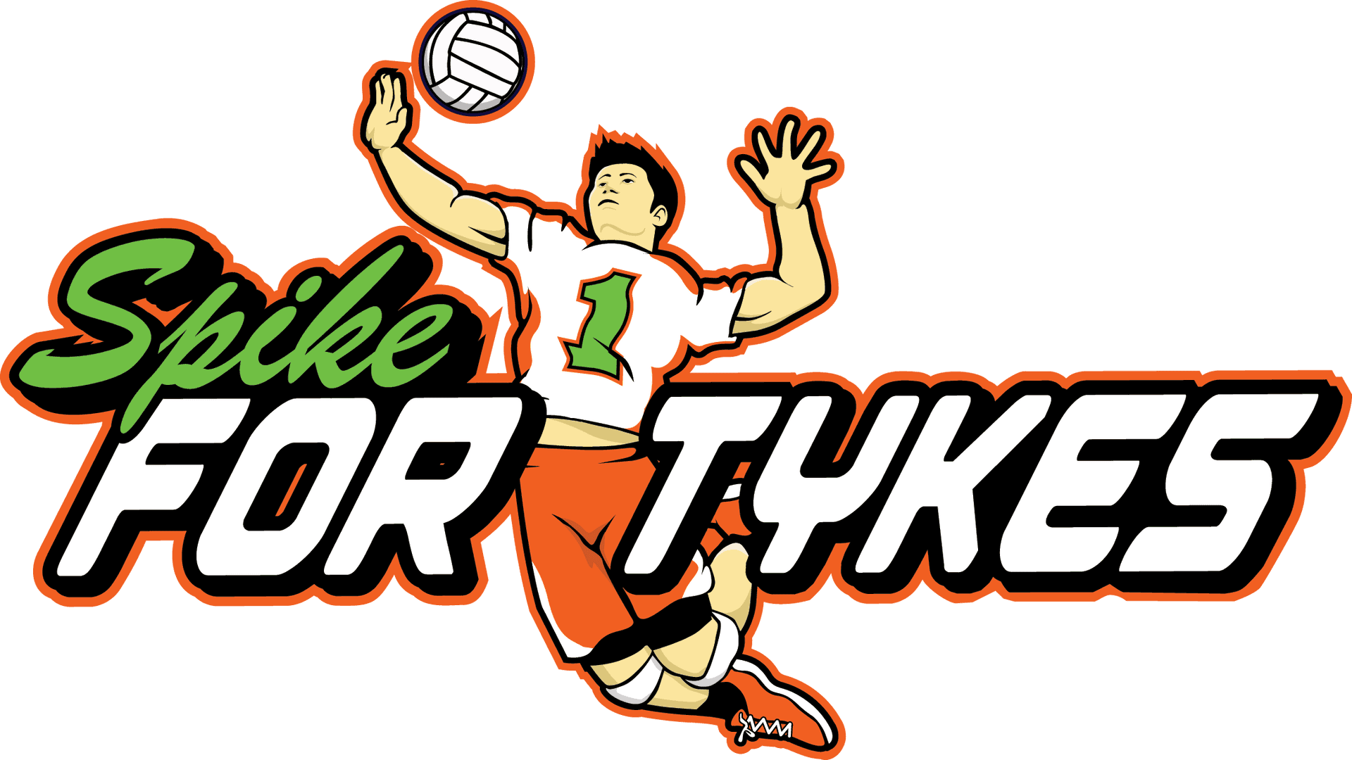 Spikefor Tykes Volleyball Logo PNG image