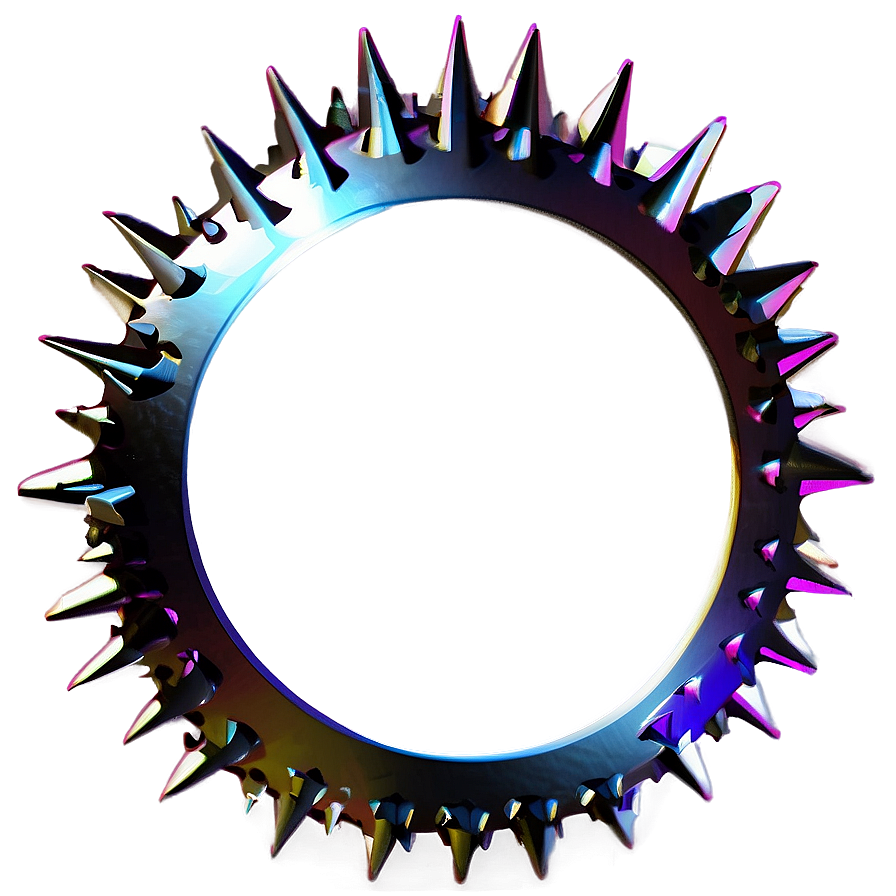 Spiky Circle Frame Png 06122024 PNG image