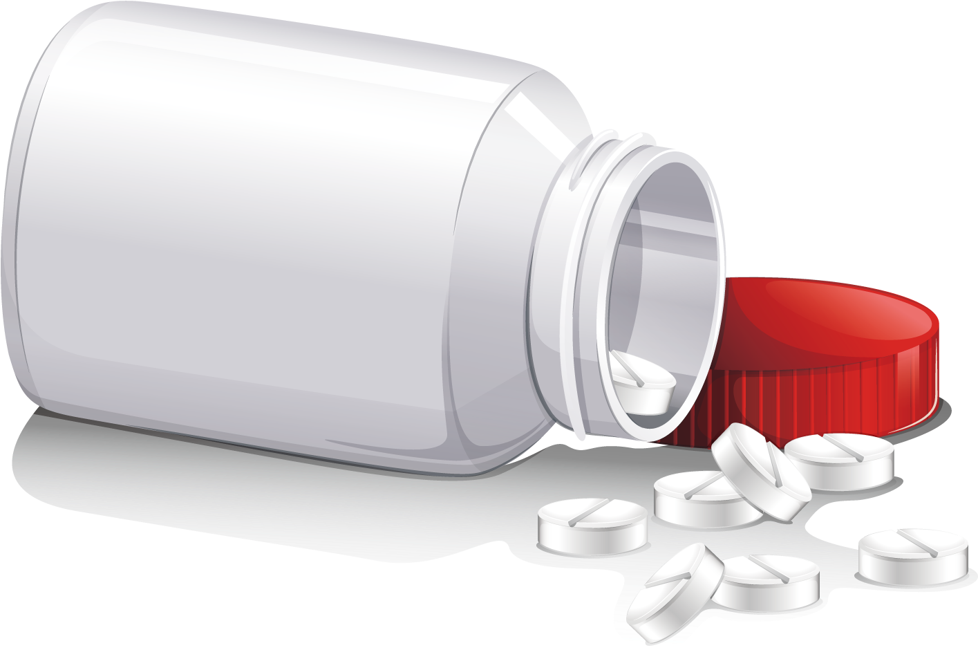 Spilled Pill Bottle Graphic PNG image