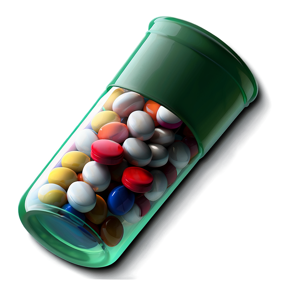 Spilled Pill Bottle Png 05252024 PNG image