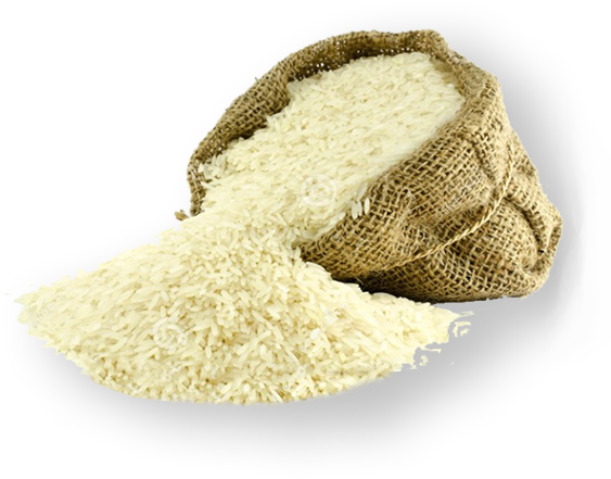 Spilled Rice Bag Image PNG image