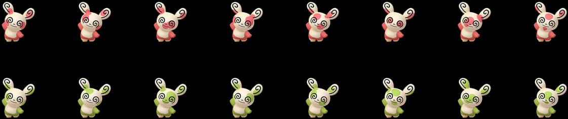 Spinda_ Variants_ Pokemon PNG image