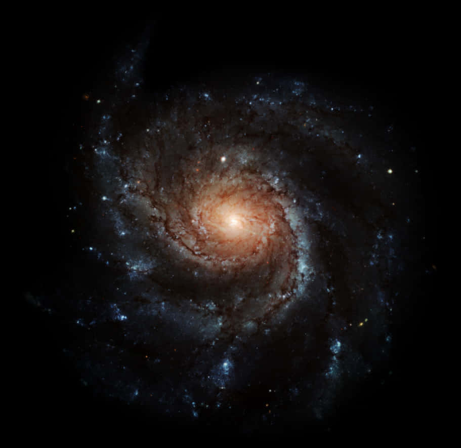 Spiral Galaxy Core Glow PNG image