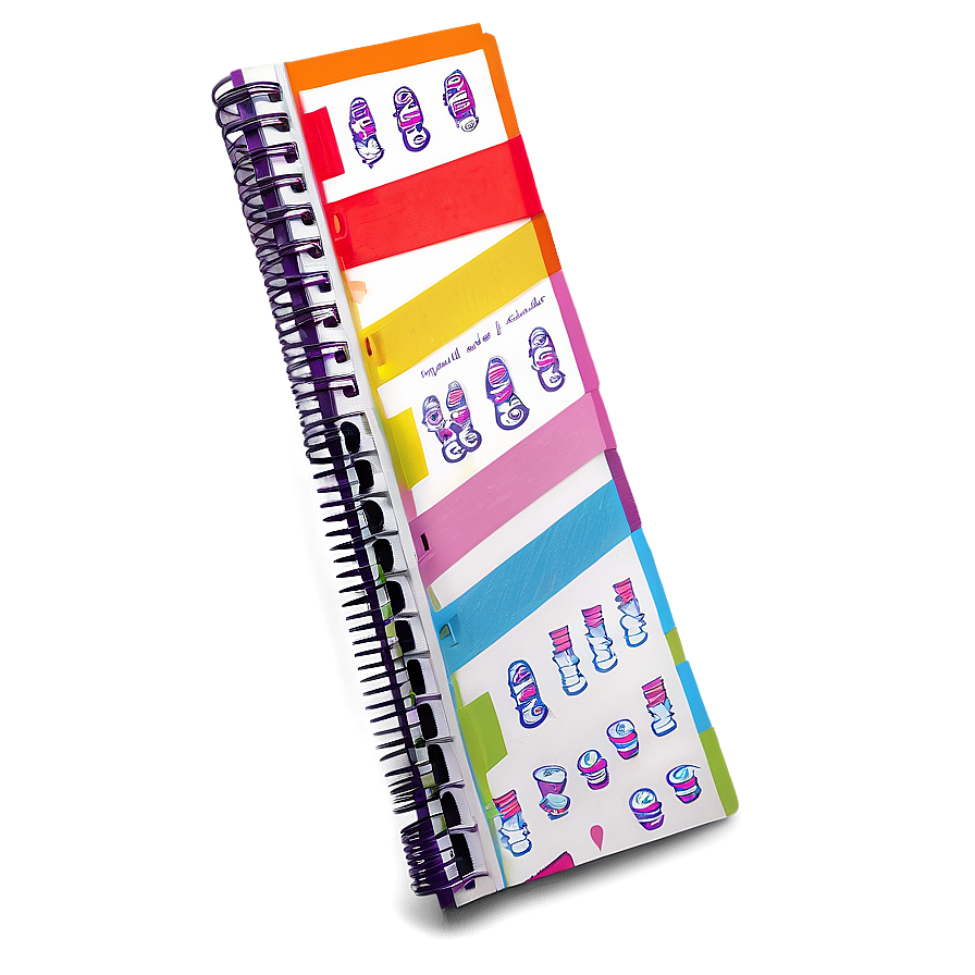 Spiral Notebook With Bookmark Png Dhj44 PNG image