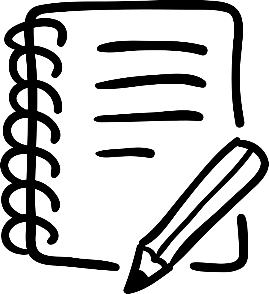 Spiral Notebookand Pencil Clipart PNG image