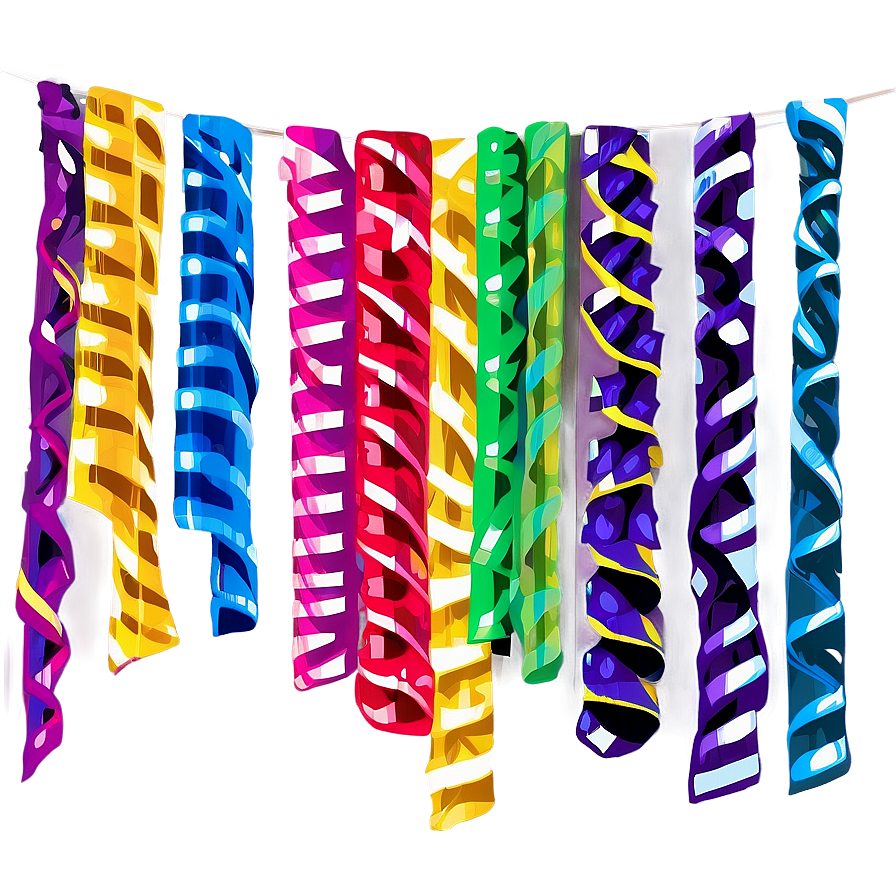 Spiral Party Streamers Png Oil99 PNG image