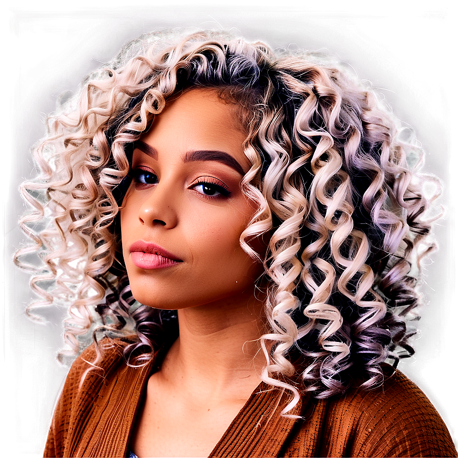 Spiraled Curly Hair Locks Png 27 PNG image