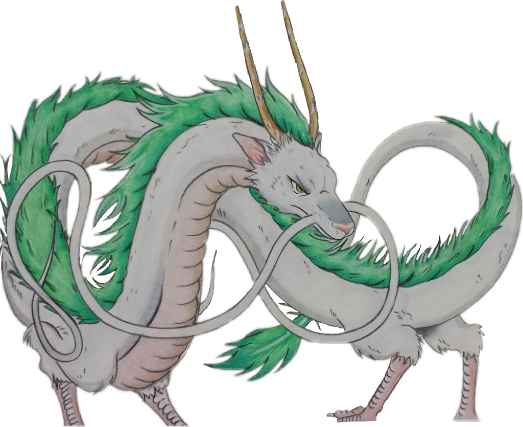 Spirited Away Dragon Haku Illustration PNG image