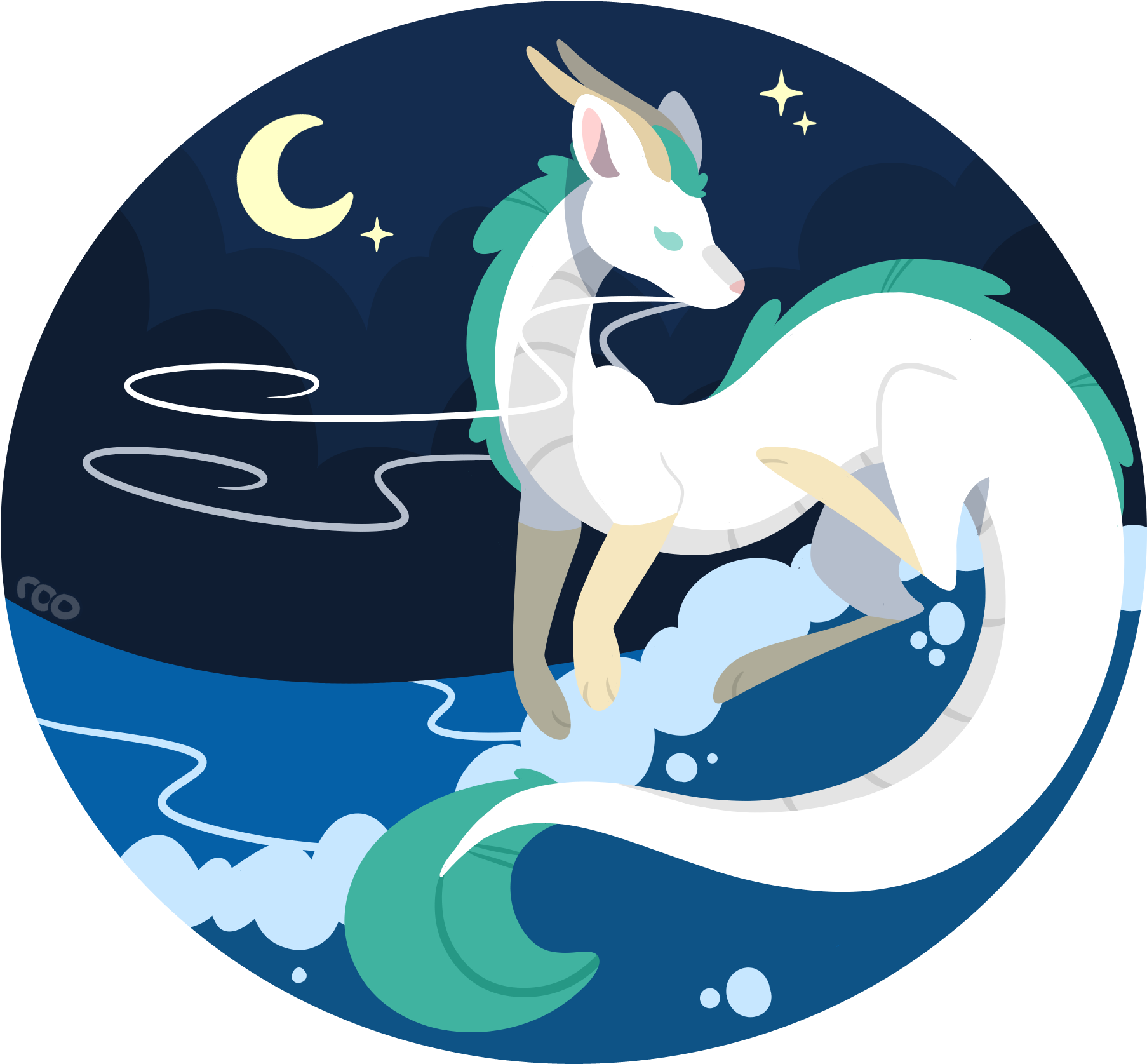 Spirited Away Dragon Night Sky PNG image