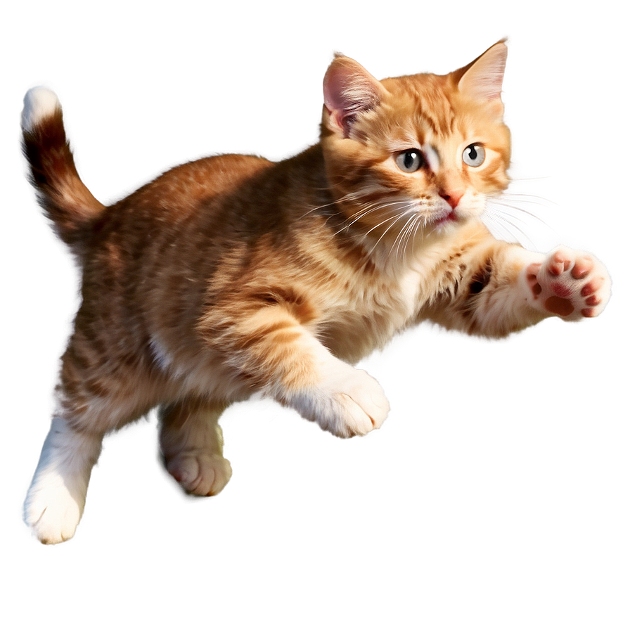 Spirited Kitten Leap Png 06242024 PNG image