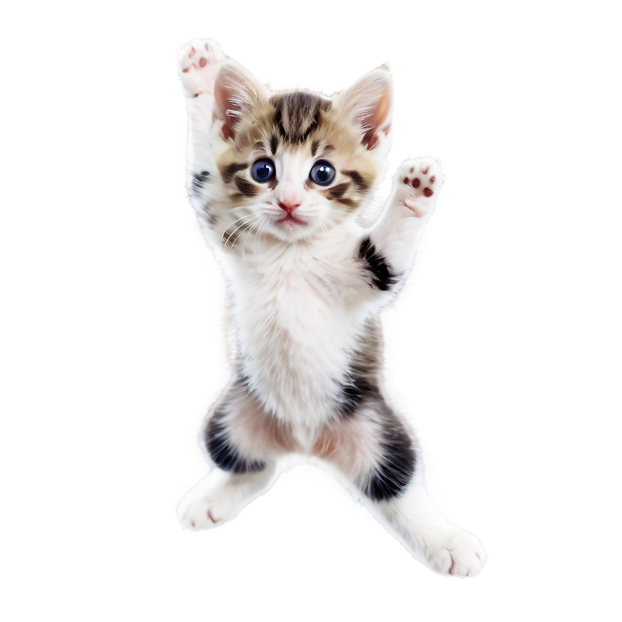 Spirited Kitten Leap Png 06242024 PNG image