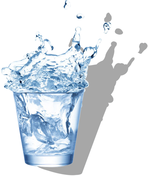 Splashing Water Glass PNG image
