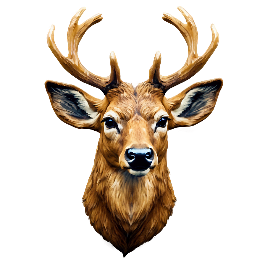 Splattered Paint Deer Head Png Lga PNG image