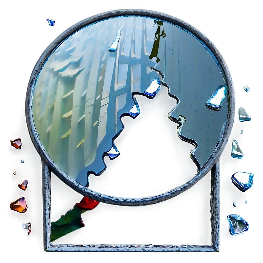 Splintered Glass Mirror Png Adu PNG image