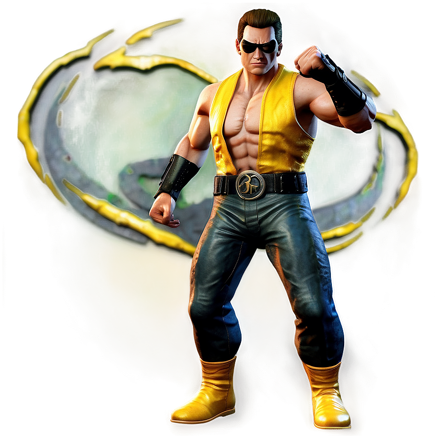 Split Punch Johnny Cage Png 06292024 PNG image