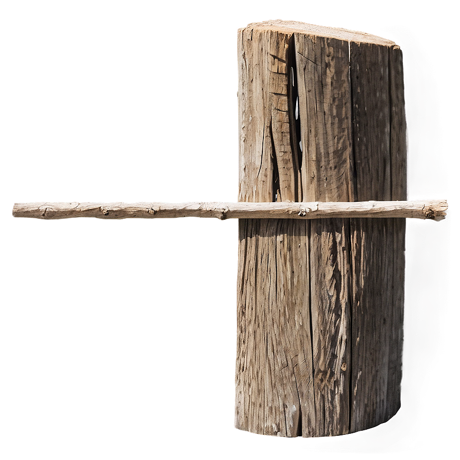 Split Wooden Post Png 06272024 PNG image