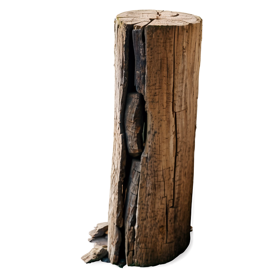 Split Wooden Post Png Lgn PNG image