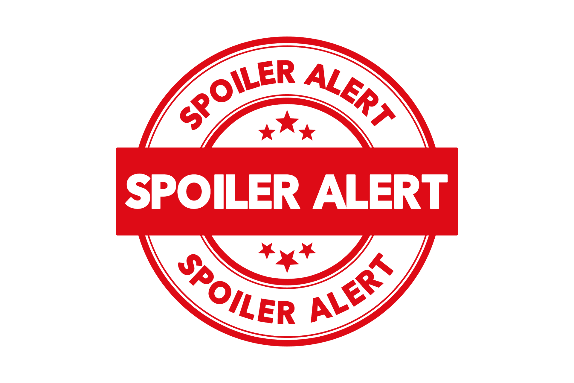 Spoiler Alert Warning Sign PNG image