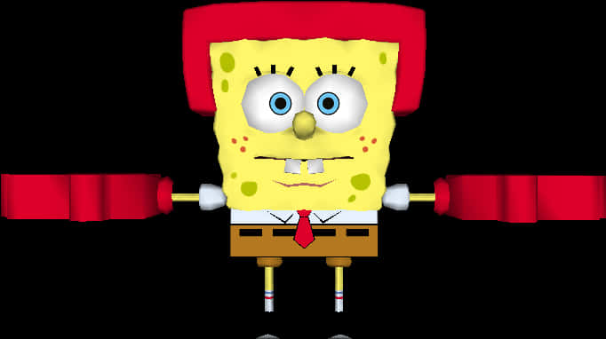 Sponge Bob Square Pants3 D Model PNG image
