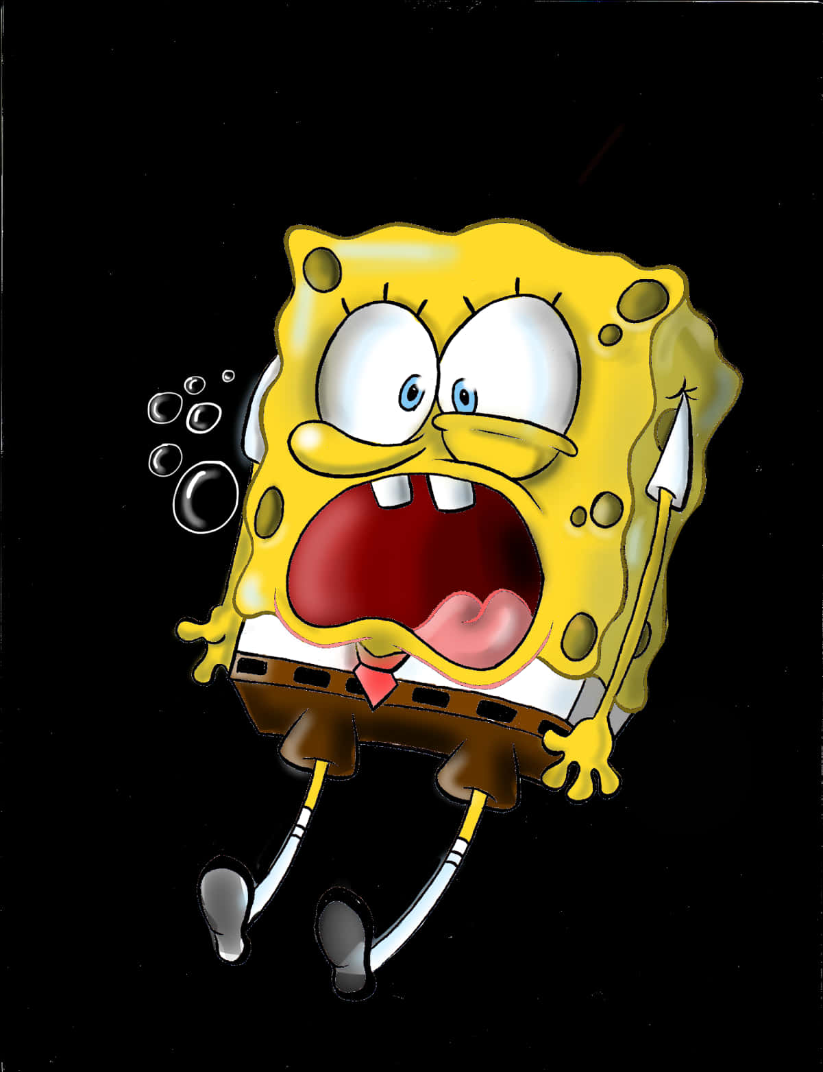 Sponge Bob_ Surprised_ Expression PNG image