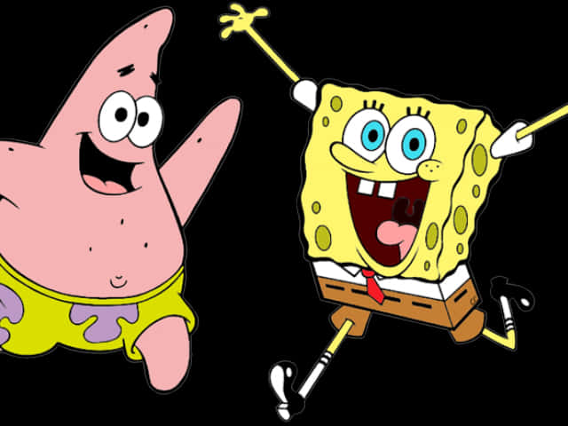 Sponge Boband Patrick Happy Moments PNG image