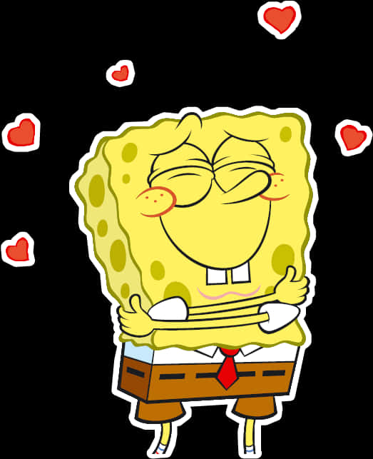 Spongebob Loving Embrace PNG image