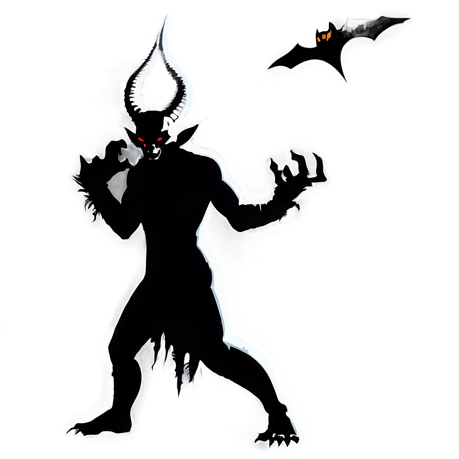 Spooky Devil Silhouette Png Qxb PNG image