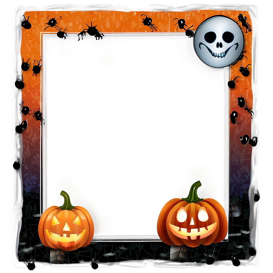 Spooky Halloween Frame Png Mru41 PNG image