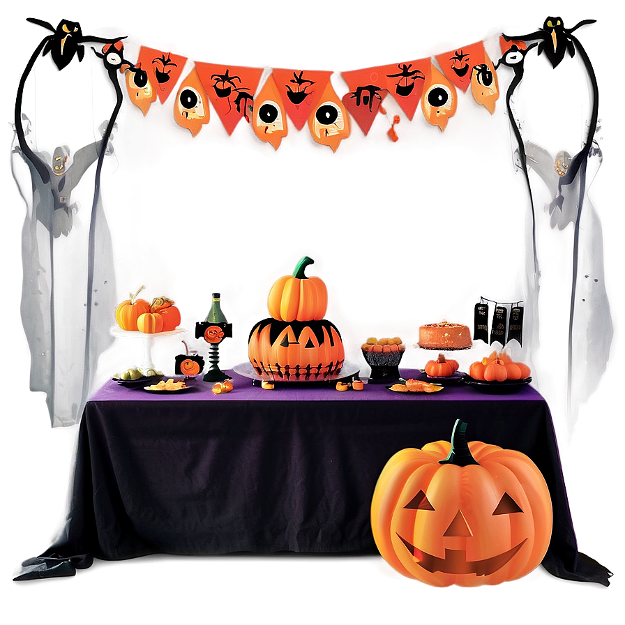 Spooky Halloween Party Decor Png Hwg11 PNG image