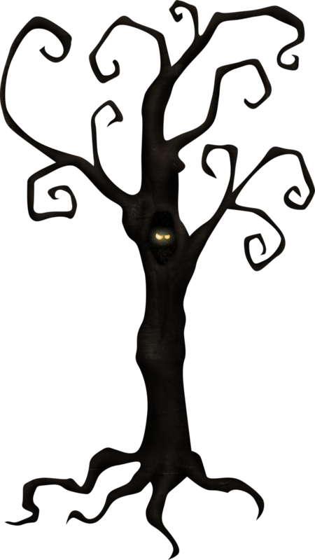 Spooky Halloween Tree PNG image