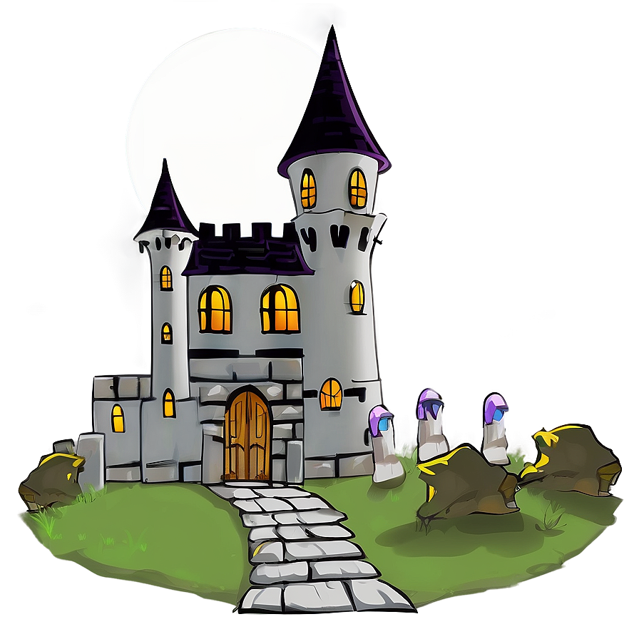 Spooky Haunted Castle Png 05242024 PNG image