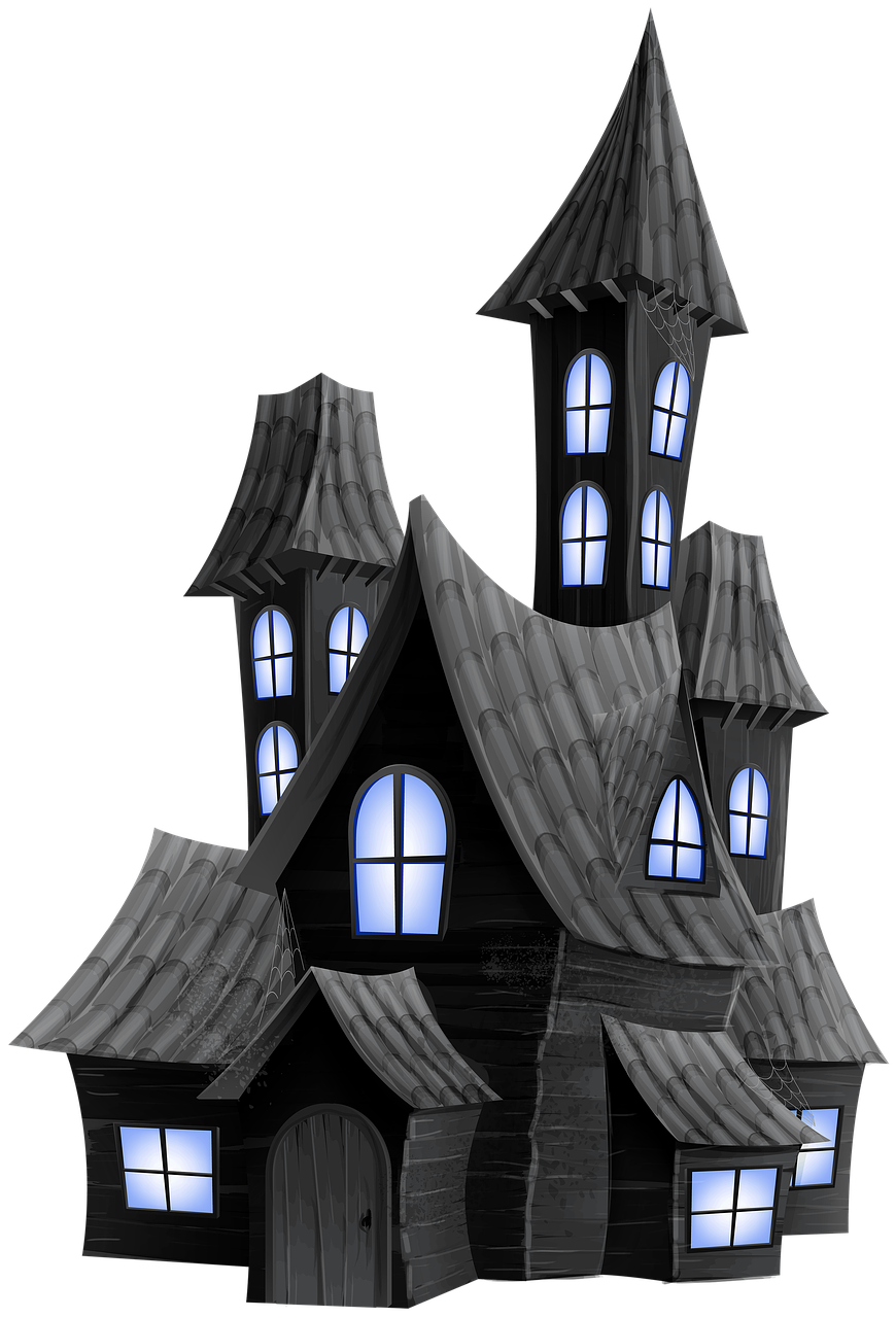 Spooky Haunted House Illustration PNG image