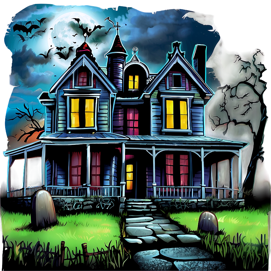 Spooky Haunted House Picture Png 05212024 PNG image