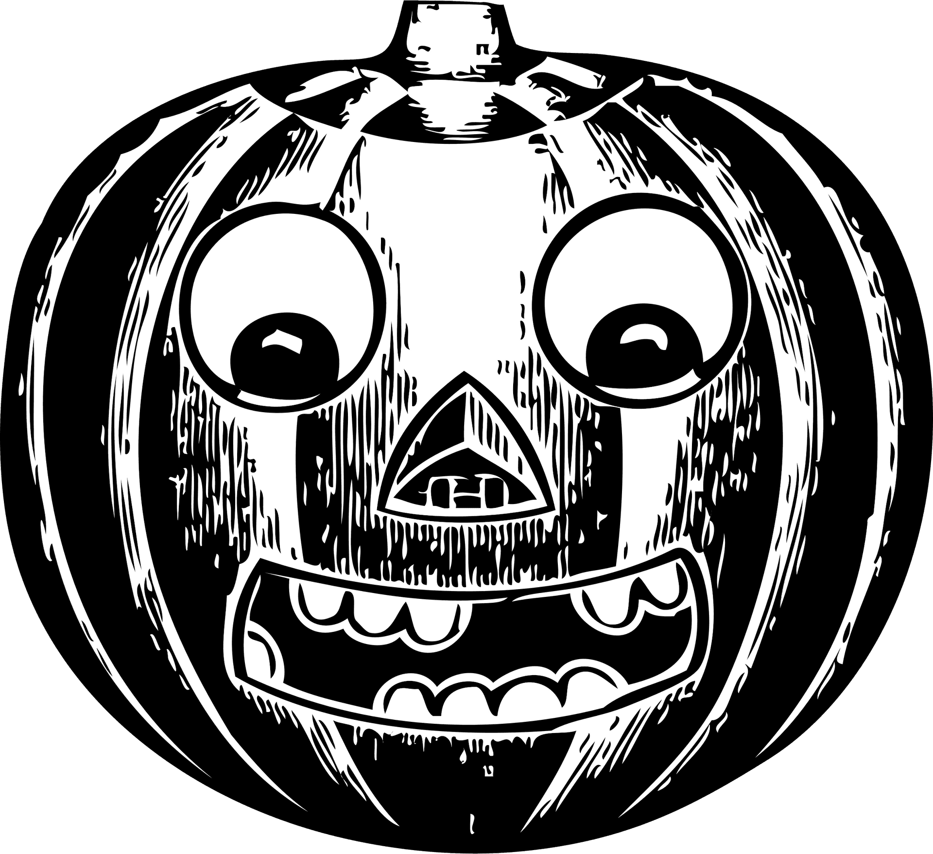 Spooky Jack O Lantern Illustration PNG image