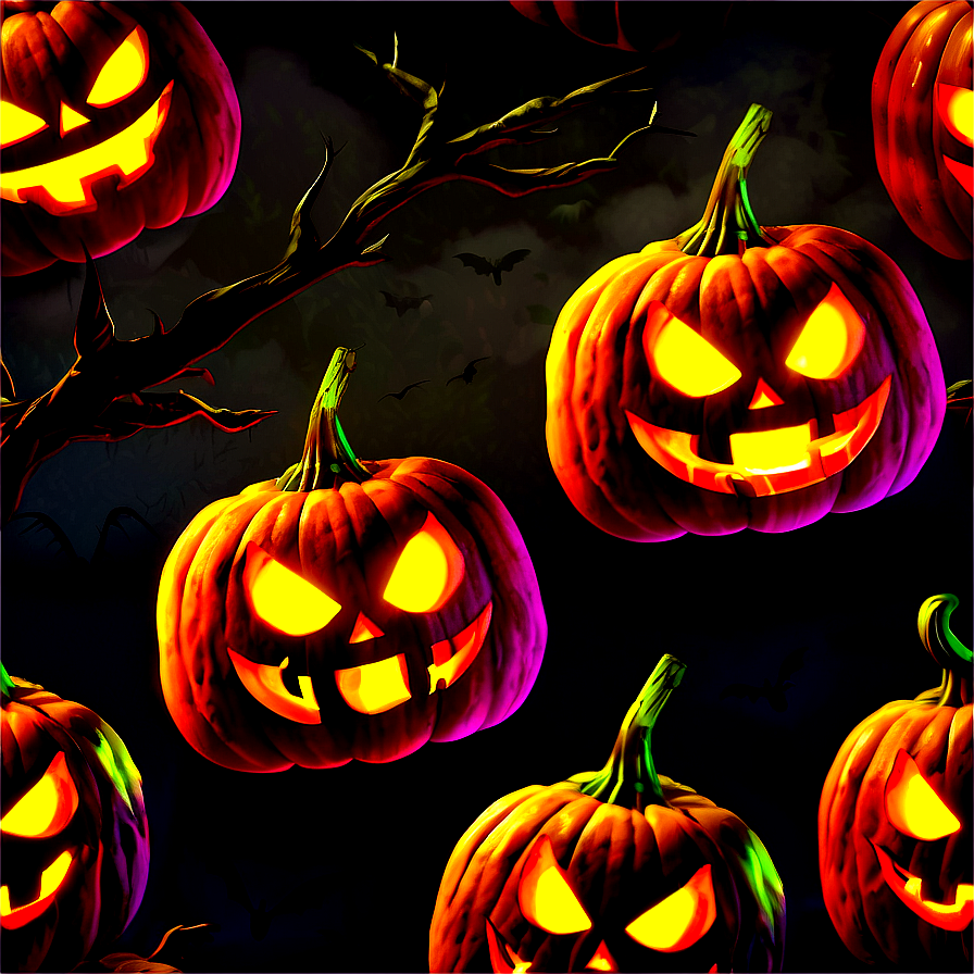 Spooky Jack-o'-lantern Png 43 PNG image