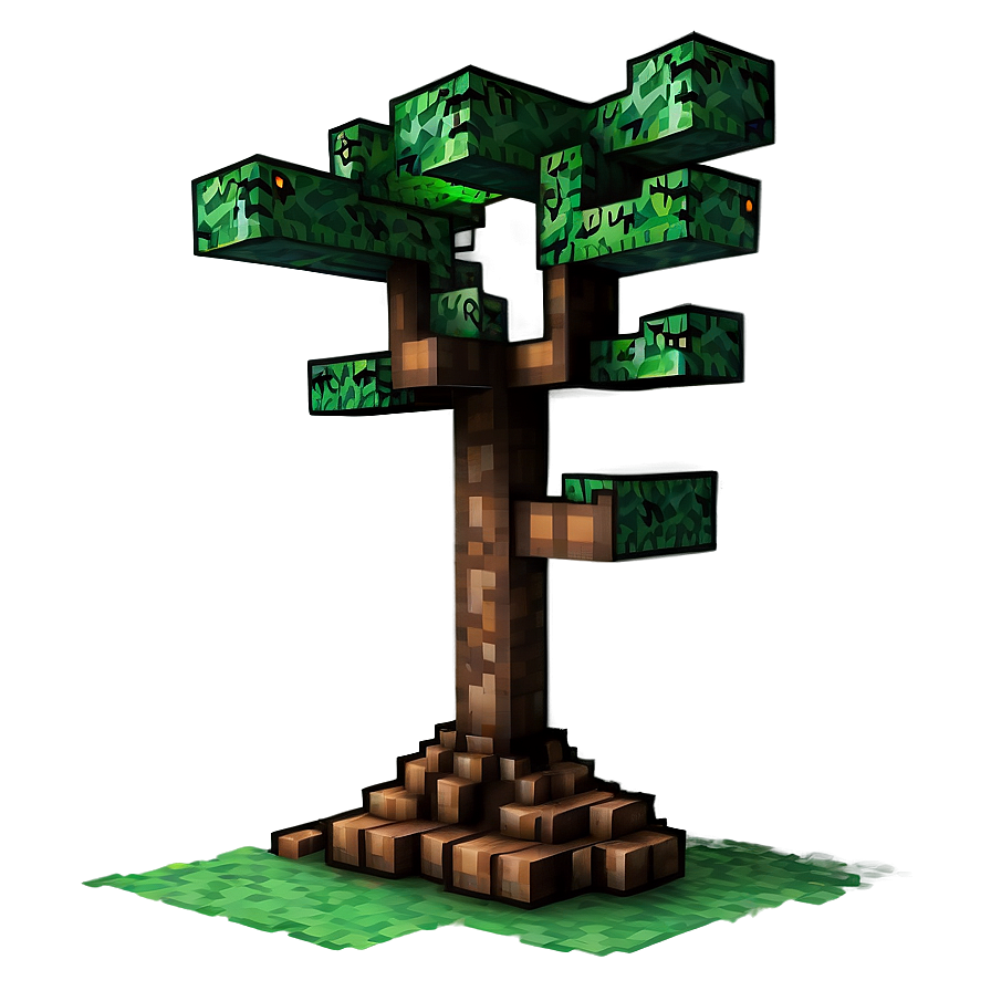 Spooky Minecraft Tree Png Fnj80 PNG image