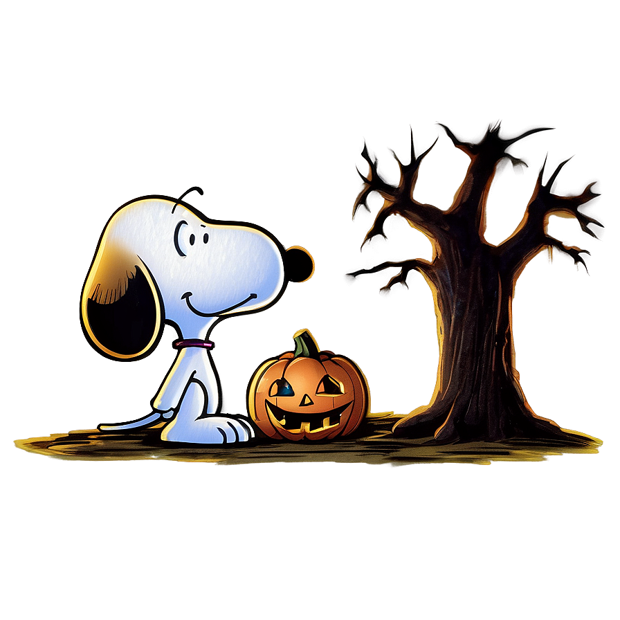 Spooky Night Snoopy Halloween Png 16 PNG image