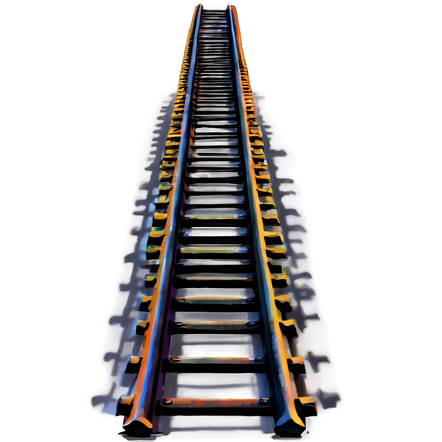 Spooky Nighttime Railroad Tracks Png 43 PNG image