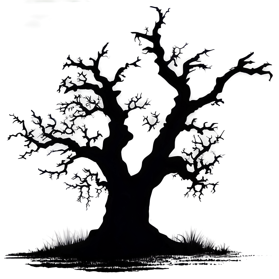 Spooky Oak Silhouette Png 13 PNG image